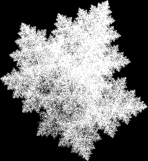 A fractal leaf generated by three linear functions